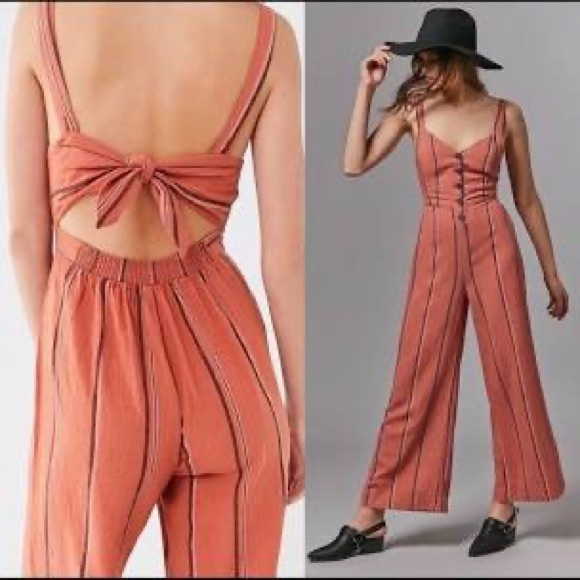 Urban Outfitters Pants - UO Ashley Buttoned Tie-Back Jumpsuit